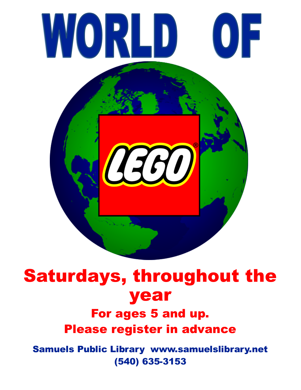 World of Lego for ages 5 and up.