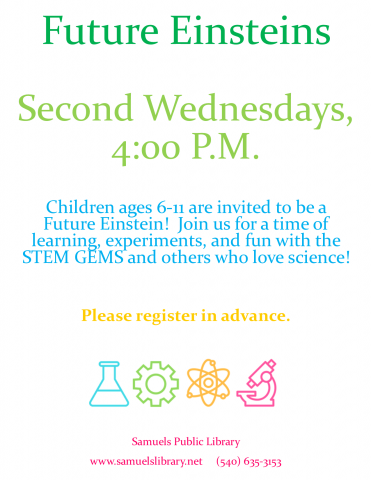 Future Einsteins for ages 6-11.