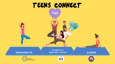 teens in yoga poses on mats