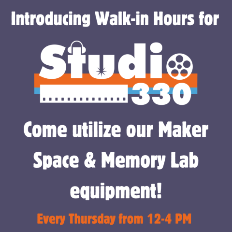 Studio 330 Walk-In sign