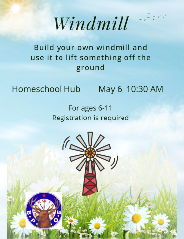 windmill in daisy field