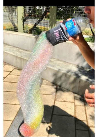 long colorful bubble snake