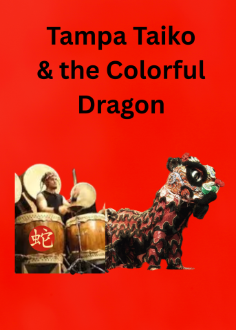 Japanese drummer and dragon