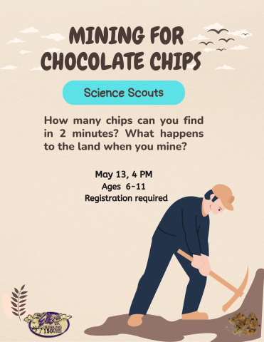 miner and chocolate chip cookie