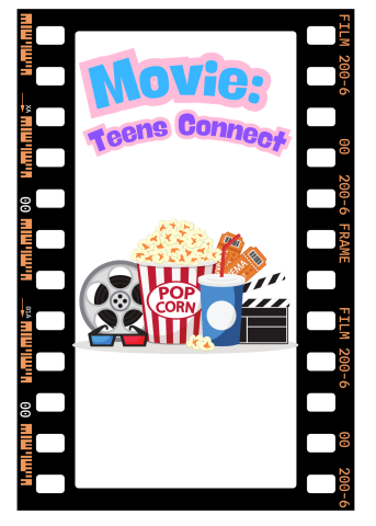 movie reel, popcorn, tickets