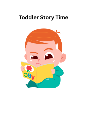 baby reading upside down book