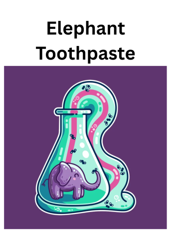 elephant in beaker with toothpaste