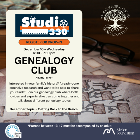 Genealogy Club Event description