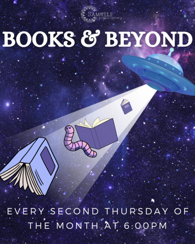 Book worm being beamed up by a UFO