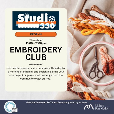 Hand embroidery supplies.