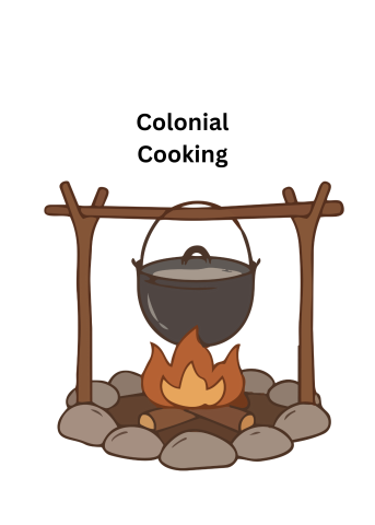 black pot over open fire