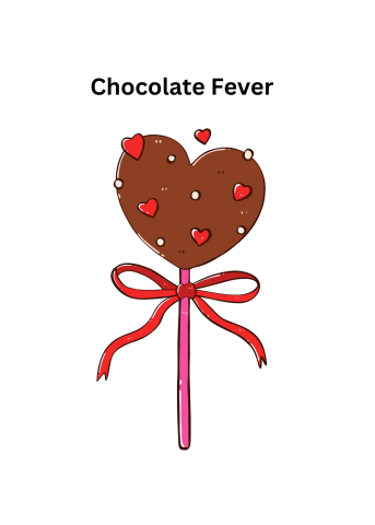 heart shaped chocolate lollipop with bow