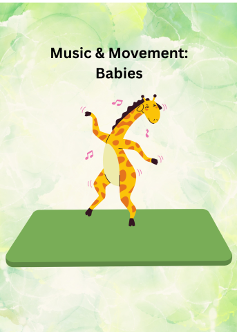 giraffe dancing on yoga  mat
