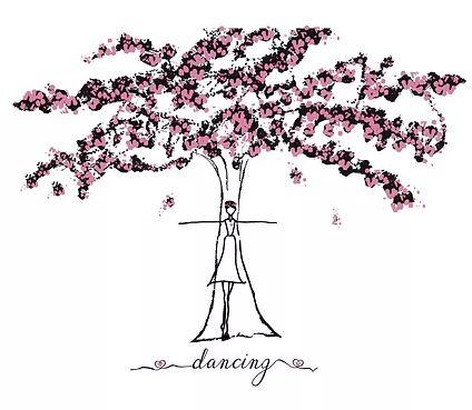 dancer by a tree, logo for Dancing by His Grace