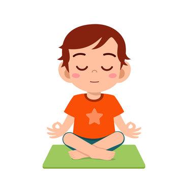 toddler in yoga pose