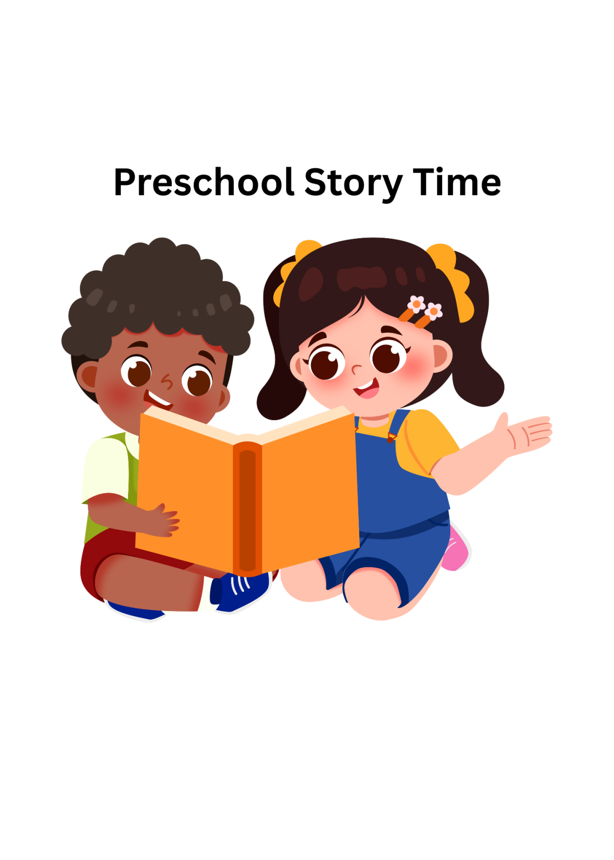 boy and girl reading a book