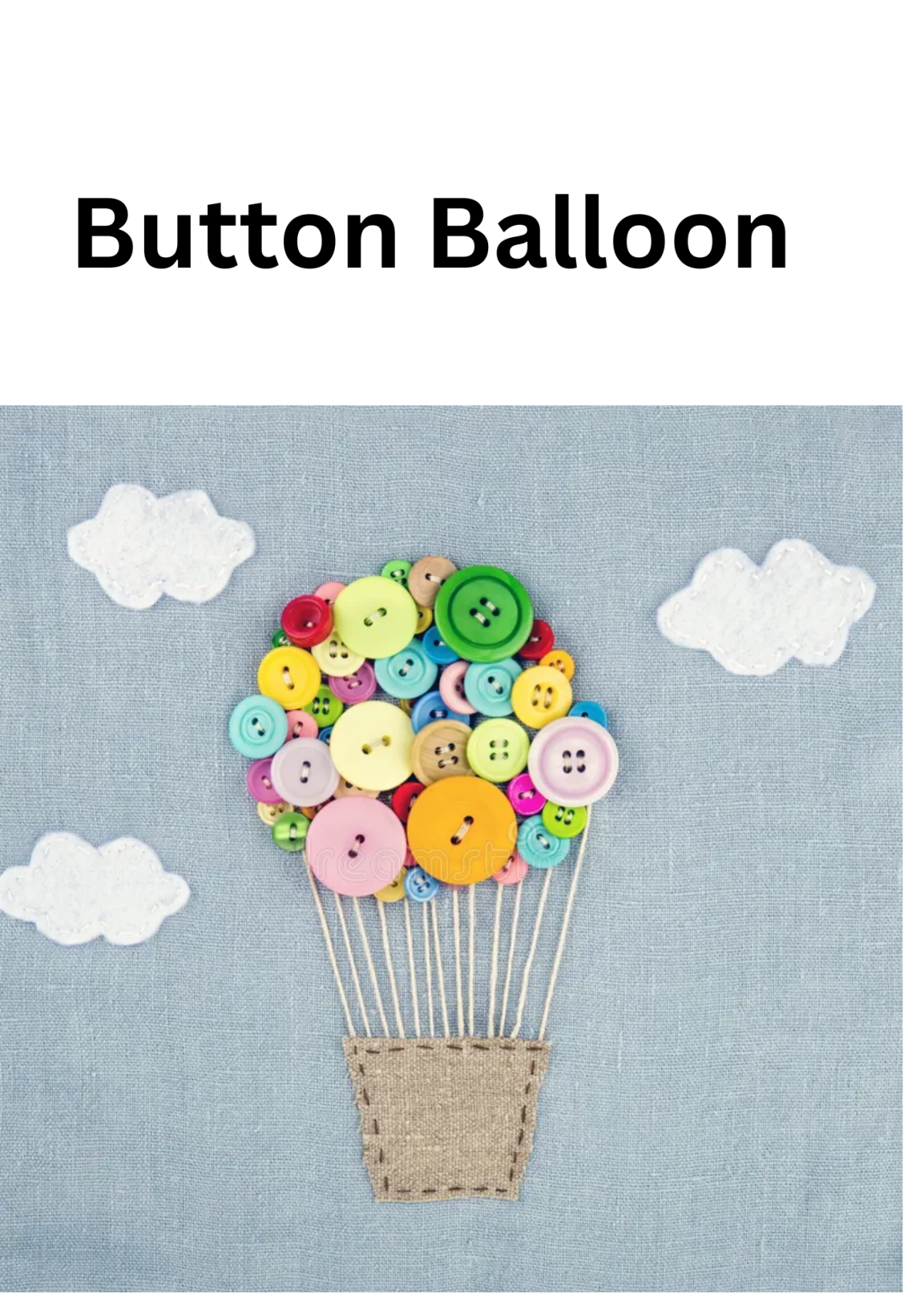 buttons in shape of a hot air balloon
