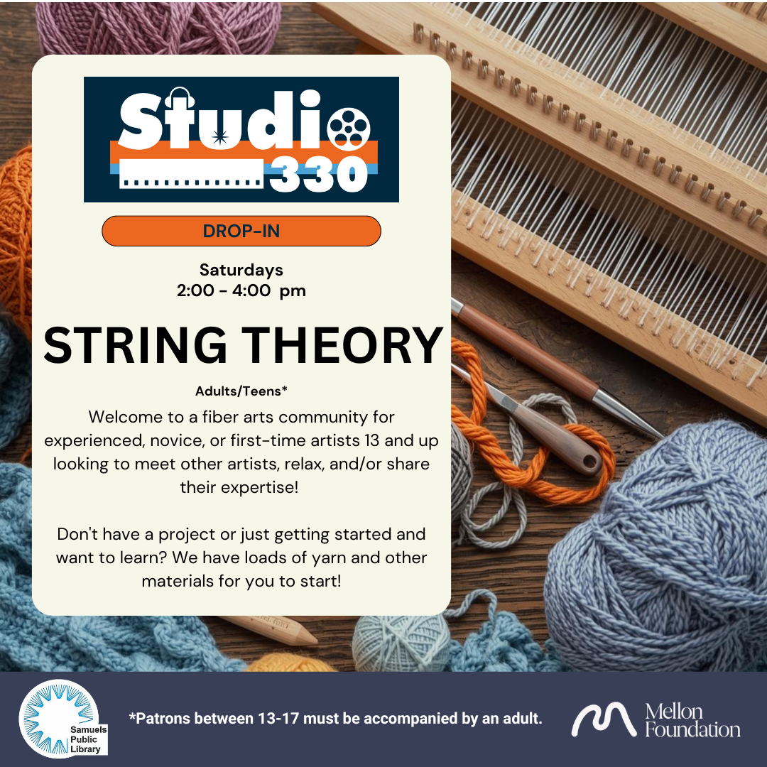 Crocheting, knitting, and weaving images.