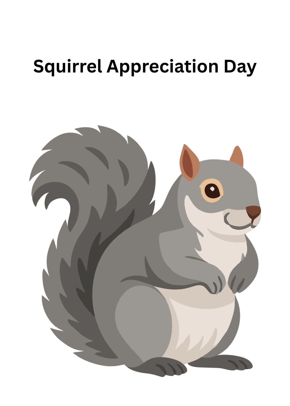 fat gray squirrel